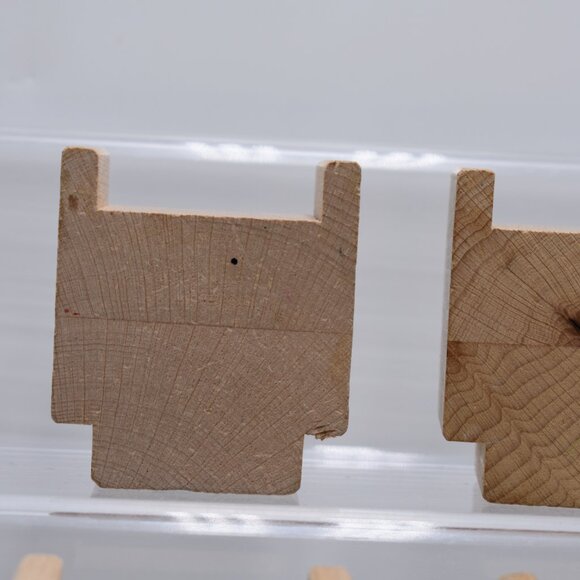 Lot of 4 Wooden 2.5" Risers Tunnel Bridge Supports Compatible Thomas/Brio/Ikea - Picture 3 of 10